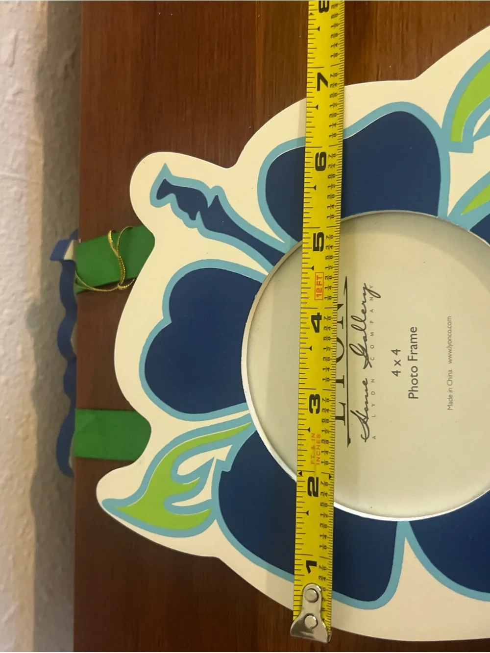 Blue Floral 'Surf's Up' Hanging Photo Frame